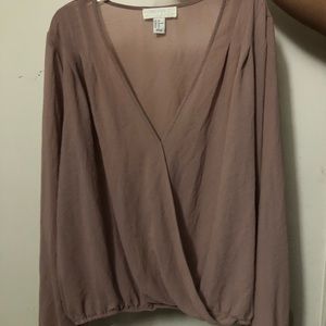 Mauve long sleeve top